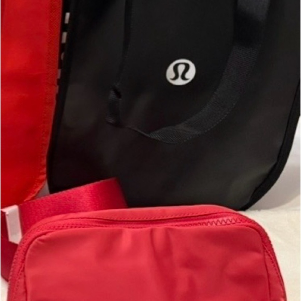 lululemon athletica Black and Red Crossbody Bag